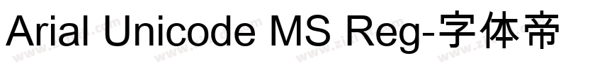 Arial Unicode MS Reg字体转换
